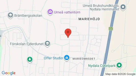 Lägenheter att hyra i Umeå - kort over placeringen