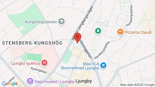 Lägenheter att hyra i Ljungby - kort over placeringen