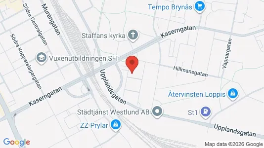 Lägenheter att hyra i Gävle - kort over placeringen