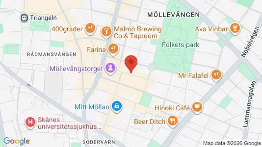 Lägenheter att hyra i Malmö Centrum - kort over placeringen