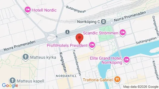 Lägenheter att hyra i Norrköping - kort over placeringen