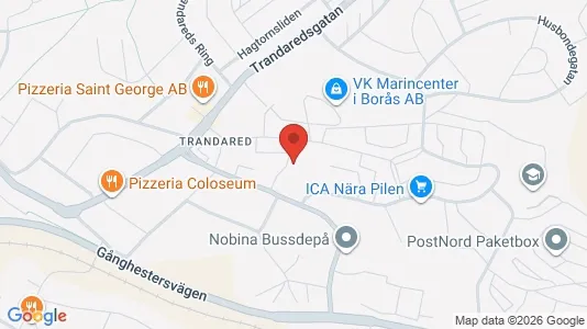 Lägenheter att hyra i Borås - kort over placeringen
