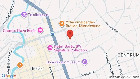 Lägenheter att hyra i Borås - kort over placeringen