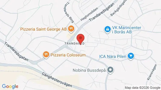 Lägenheter att hyra i Borås - kort over placeringen