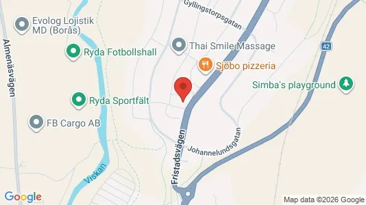 Lägenheter att hyra i Borås - kort over placeringen