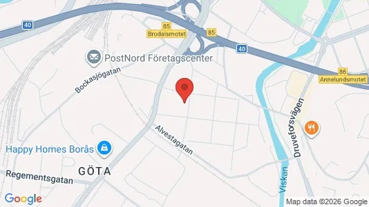 Lägenheter att hyra i Borås - kort over placeringen