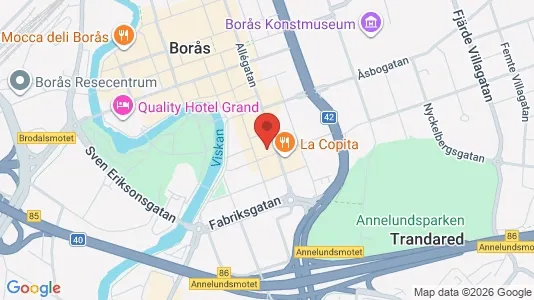 Lägenheter att hyra i Borås - kort over placeringen
