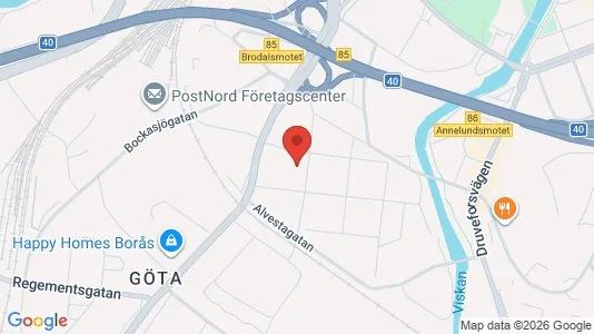 Lägenheter att hyra i Borås - kort over placeringen