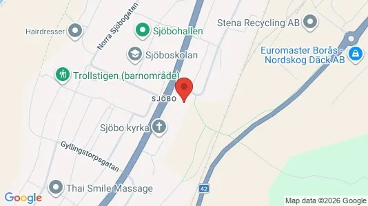 Lägenheter att hyra i Borås - kort over placeringen