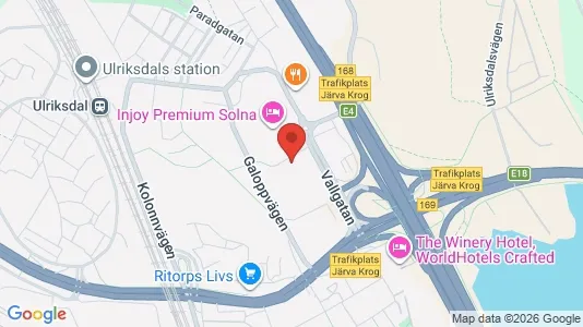 Lägenheter att hyra i Solna - kort over placeringen