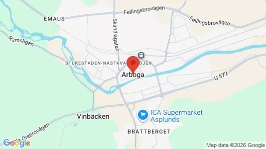 Lägenheter att hyra i Arboga - kort over placeringen