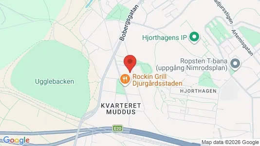 Lägenheter att hyra i Gärdet/Djurgården - kort over placeringen