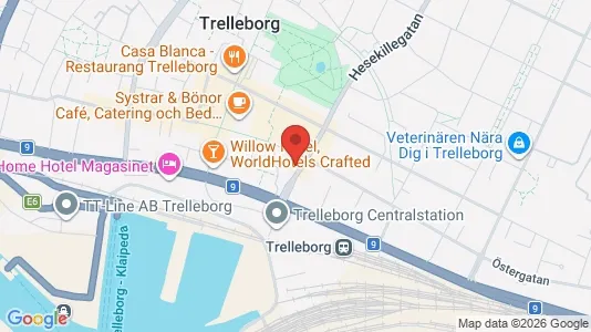 Lägenheter att hyra i Trelleborg - kort over placeringen