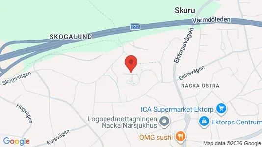 Lägenheter att hyra i Nacka - kort over placeringen