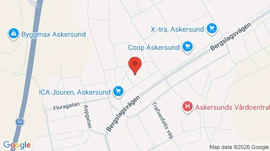 Lägenheter att hyra i Askersund - kort over placeringen