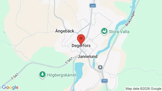 Lägenheter att hyra i Degerfors - kort over placeringen