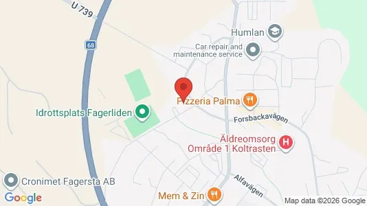 Lägenheter att hyra i Fagersta - kort over placeringen