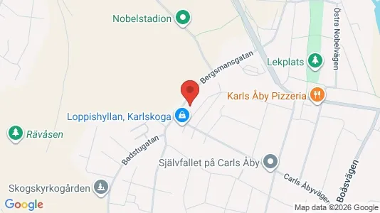 Rum att hyra i Karlskoga - kort over placeringen