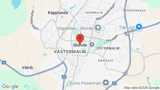 Lägenheter att hyra i Skövde - kort over placeringen
