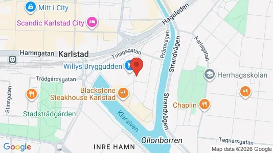 Lägenheter att hyra i Karlstad - kort over placeringen