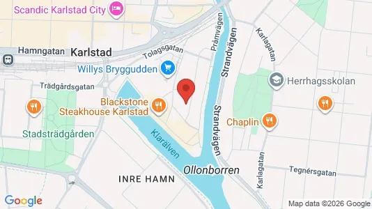 Lägenheter att hyra i Karlstad - kort over placeringen