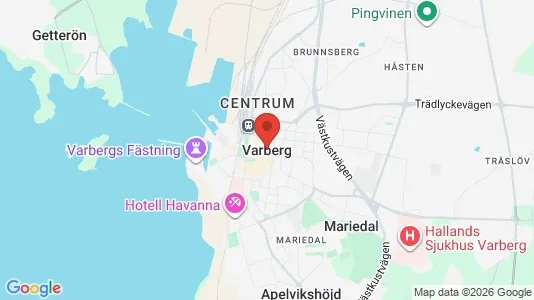 Lägenheter att hyra i Varberg - kort over placeringen