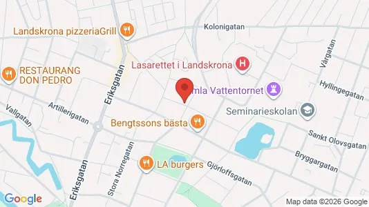 Lägenheter att hyra i Landskrona - kort over placeringen