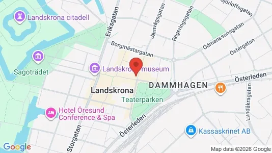 Lägenheter att hyra i Landskrona - kort over placeringen