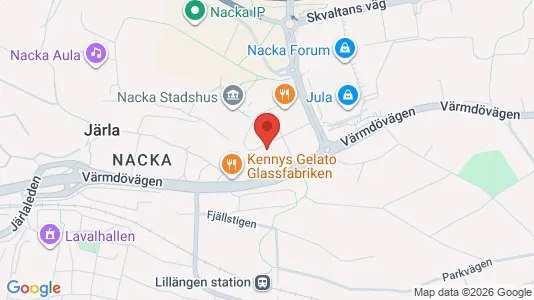 Lägenheter att hyra i Nacka - kort over placeringen