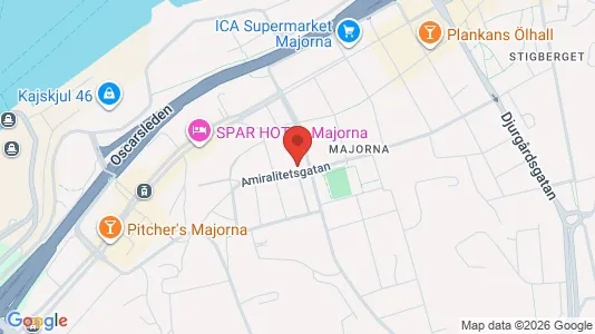 Lägenheter att hyra i Majorna-Linné - kort over placeringen
