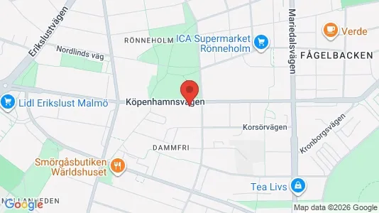 Lägenheter att hyra i Malmö Centrum - kort over placeringen