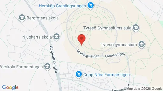 Lägenheter att hyra i Tyresö - kort over placeringen