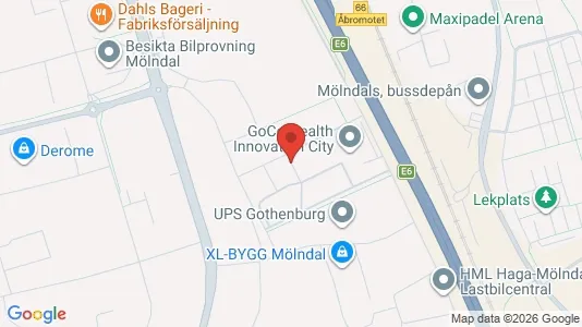 Lägenheter att hyra i Mölndal - kort over placeringen