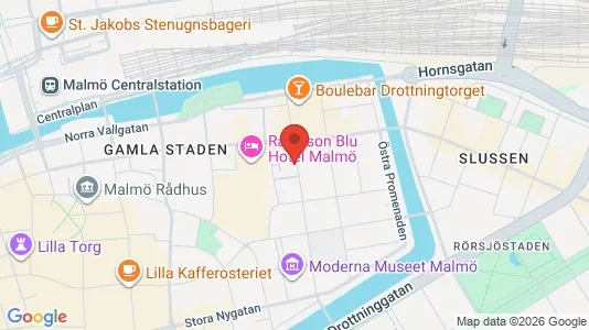 Lägenheter att hyra i Malmö Centrum - kort over placeringen