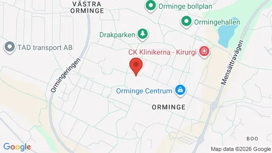 Lägenheter att hyra i Nacka - kort over placeringen