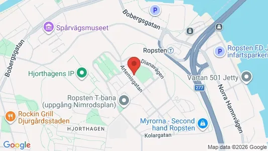 Lägenheter att hyra i Gärdet/Djurgården - kort over placeringen