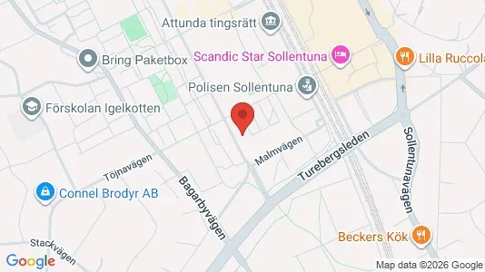 Lägenheter att hyra i Sollentuna - kort over placeringen