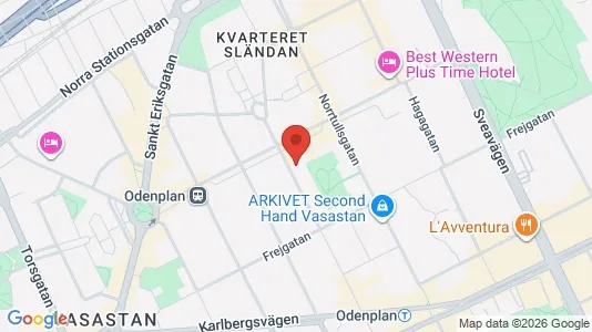 Lägenheter att hyra i Vasastan - kort over placeringen