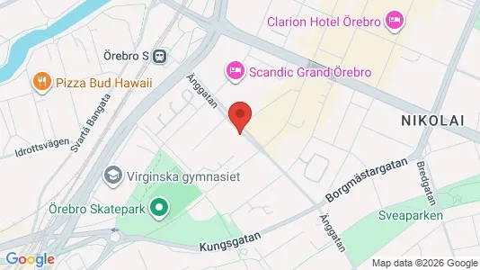 Lägenheter att hyra i Örebro - kort over placeringen