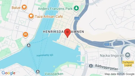 Lägenheter att hyra i Hammarbyhamnen - kort over placeringen