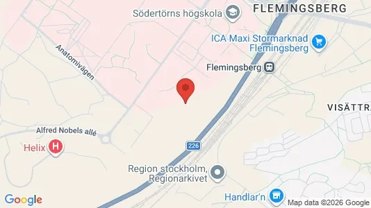 Lägenheter att hyra i Huddinge - kort over placeringen