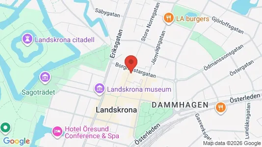 Lägenheter att hyra i Landskrona - kort over placeringen