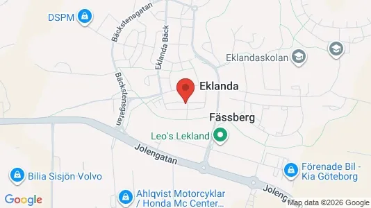 Lägenheter att hyra i Mölndal - kort over placeringen