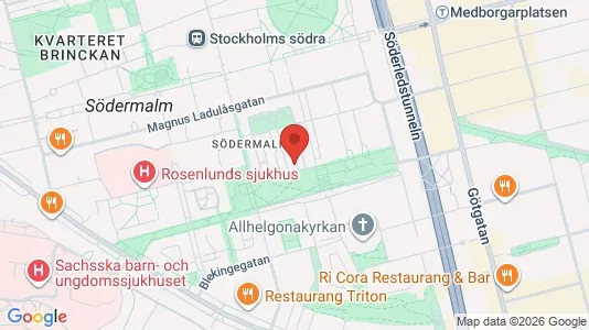 Lägenheter att hyra i Södermalm - kort over placeringen