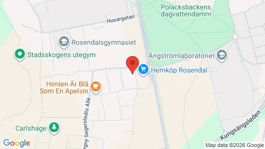 Lägenheter att hyra i Uppsala - kort over placeringen