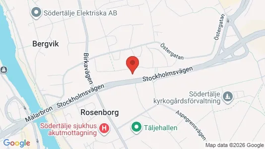 Lägenheter att hyra i Södertälje - kort over placeringen