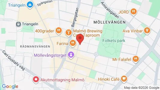 Lägenheter att hyra i Malmö Centrum - kort over placeringen