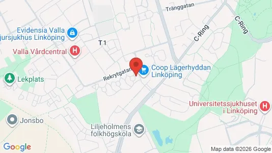 Lägenheter att hyra i Linköping - kort over placeringen