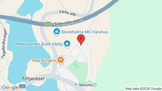 Lägenheter att hyra i Huddinge - kort over placeringen