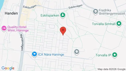 Lägenheter att hyra i Haninge - kort over placeringen